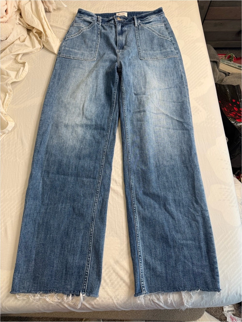 Women’s Wide Leg Blue Denim Jeans